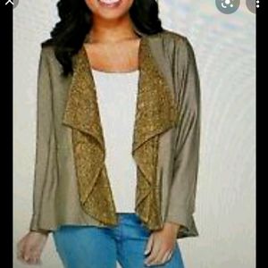 by Lori Goldstein - NWOT Waterfall Jacket w/Lace Panels